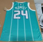 Maillot de Basket #24 Plumlee Hornets Bleu Imprimé